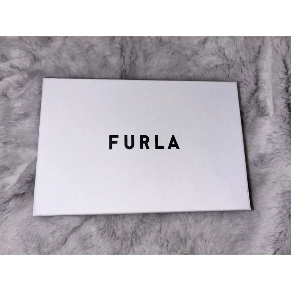 Furla Classic Credit Card Case Leather Wallet Black NWT - Picture 6 of 6